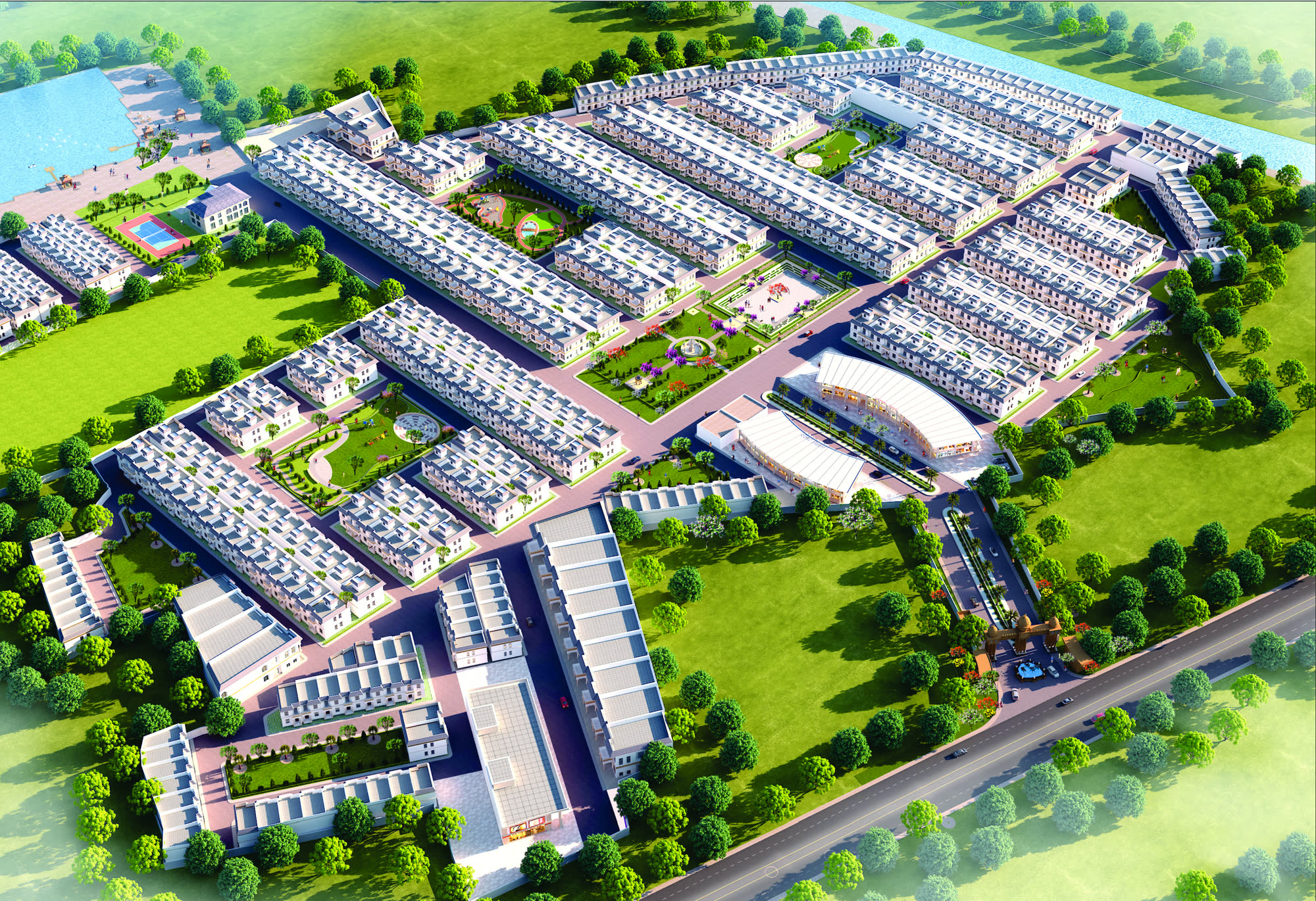Sector wise plot layout of Golden City Township